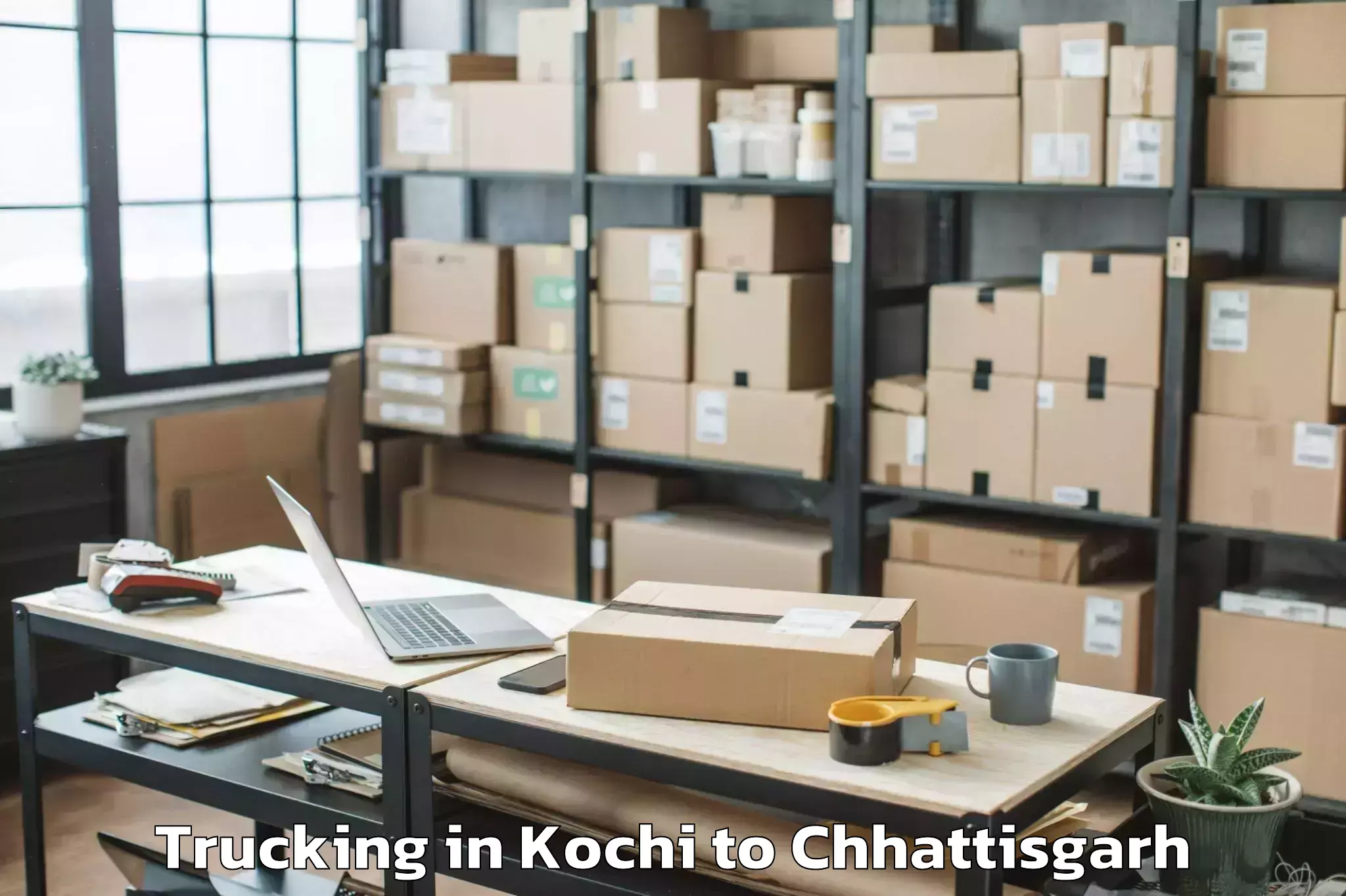 Top Kochi to Khamhariya Trucking Available